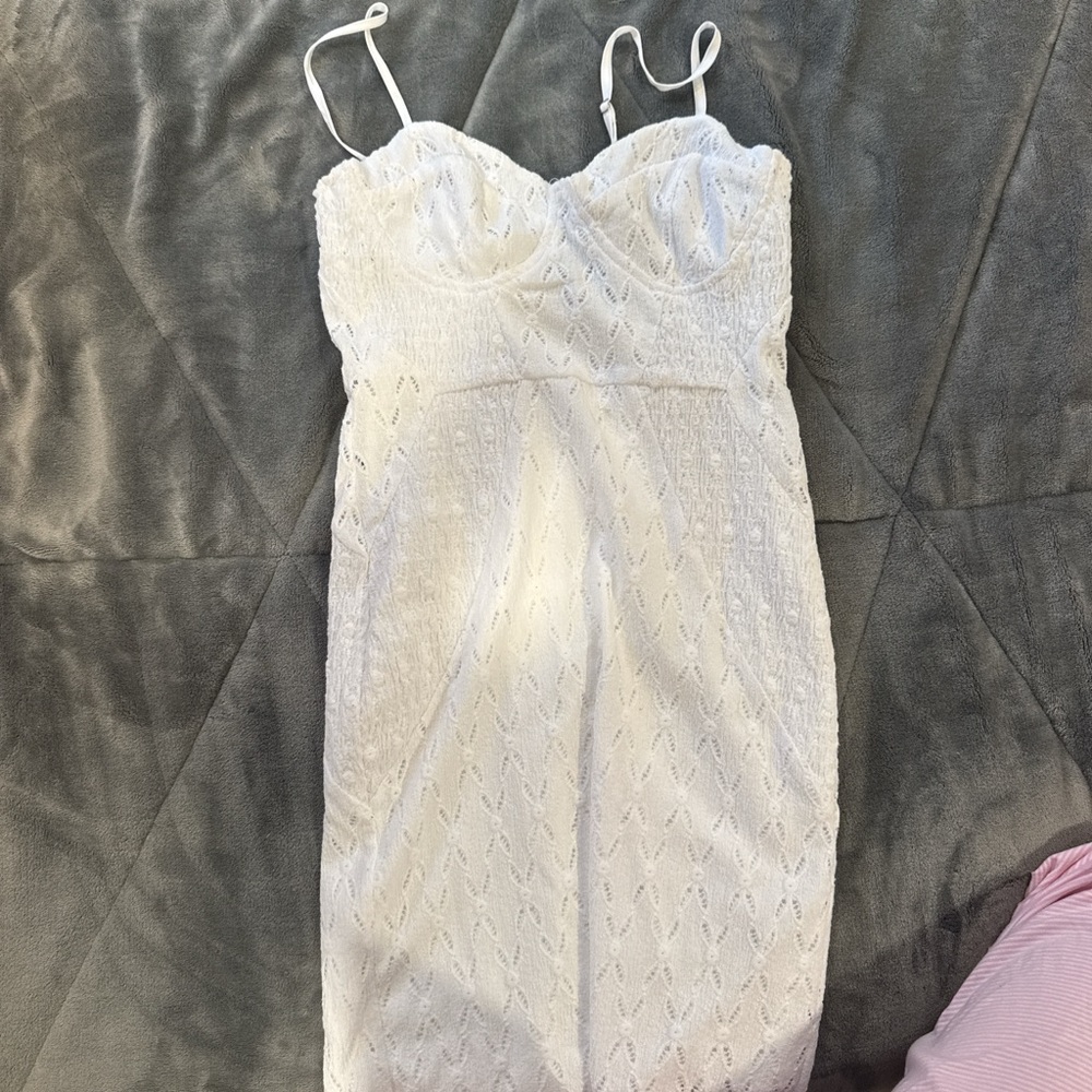 Hollister White Lace Mini Dress